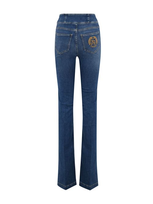 Jeans a zampa in cotone stretch con bottoniera Elisabetta Franchi | PJ66S46E2104